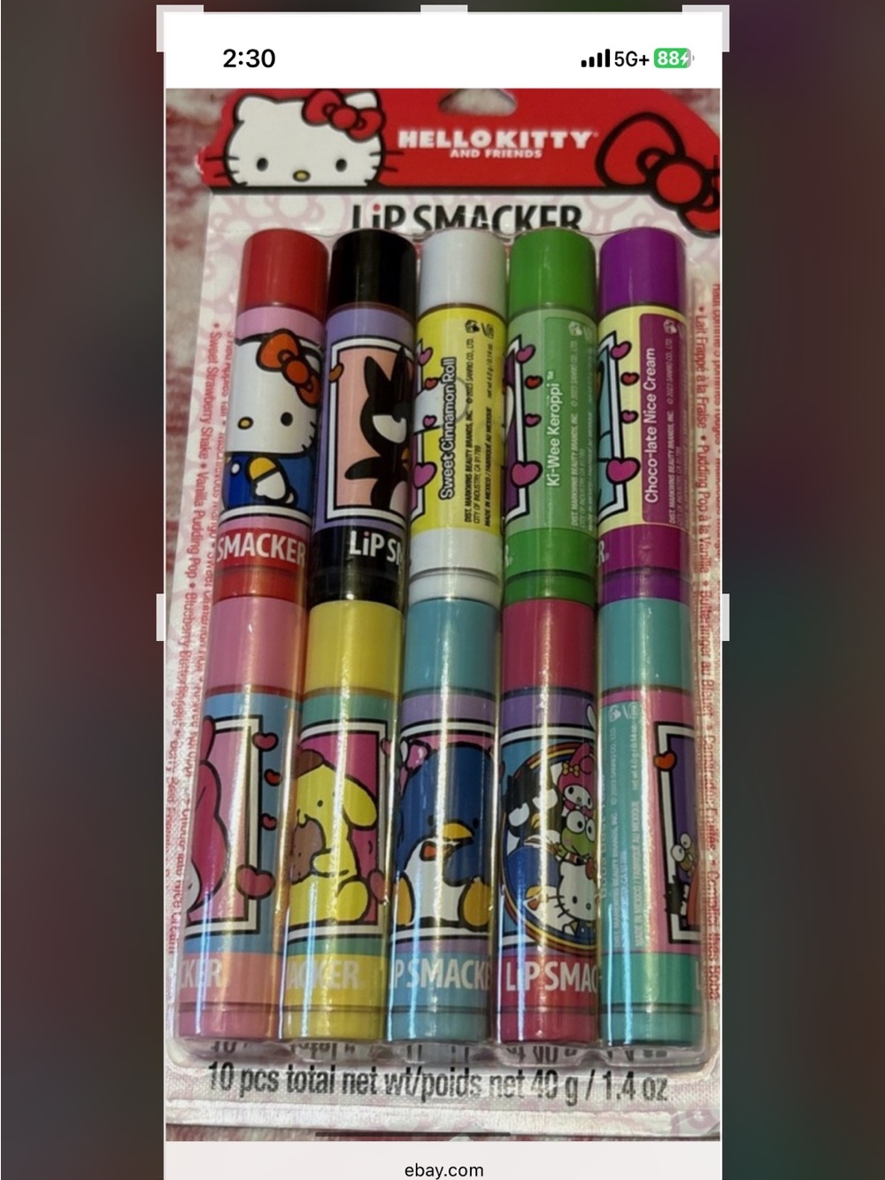 Hello Kitty Kids Lip Balm - Red Pink Yellow Blue Green Purple 25 Or best Offer